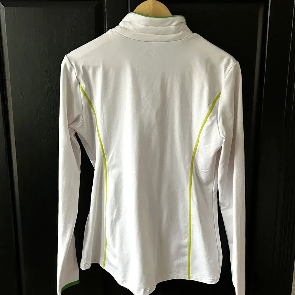 rh+ Women's Pullover Jacket Size Large White Green Accents Polyester Ski Base - Picture 8 of 10